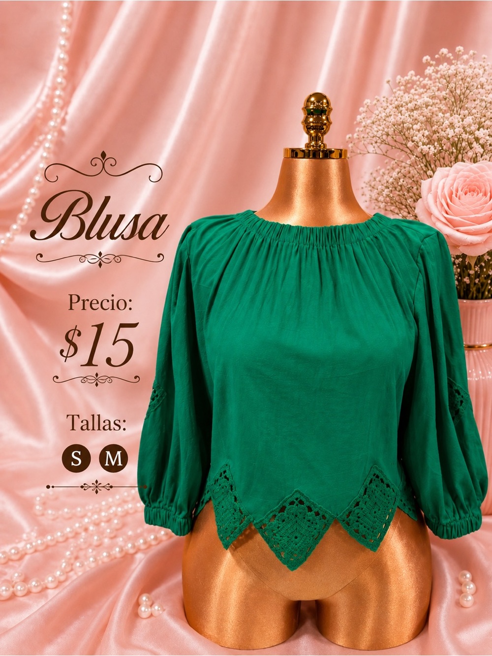Green Women's Blouse S/M